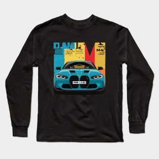 BMW M4 G80 Drift Vintage Car Long Sleeve T-Shirt